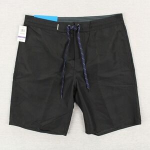 Haggar In Motion 9" Active Shorts  Mens Size Medium 32/34 Black Polyester